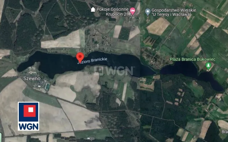 Grunt budowlany jednorodzinny na  sprzedaż Branica - DZIALKA BUDOWLANA NAD JEZIOREM